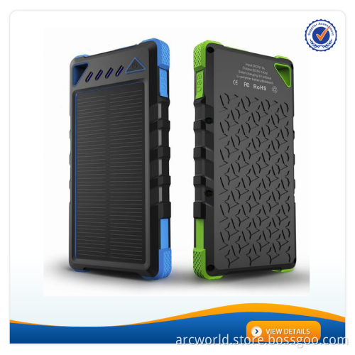 AWC088 Power Bank And Solar Charger Waterproof Shockproof Dustproof for Nokia Mobile 8000mAh Solar Charger Solar Charger 5V 2A
